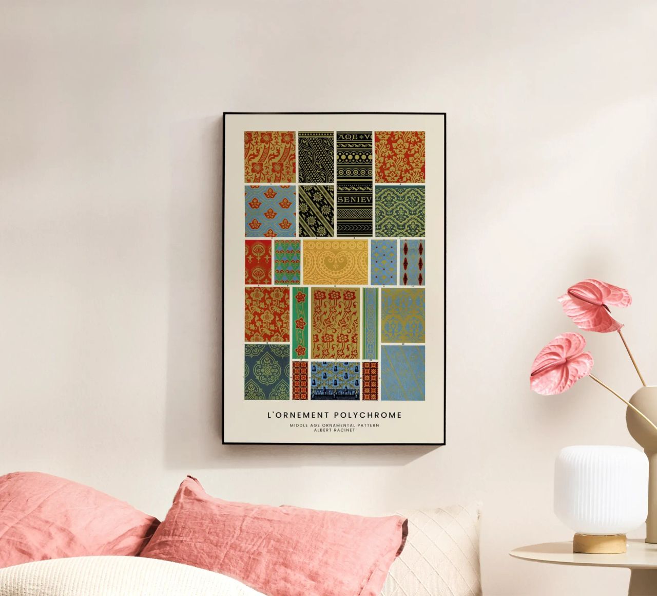 Racinet -  Medieval  Ornamental Pattern III metacrilato de Vintage by JUNIQE