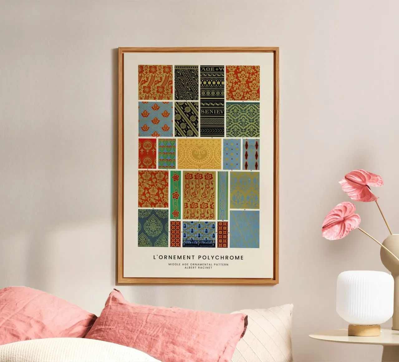 Racinet -  Medieval  Ornamental Pattern III alluminio dibond da Vintage by JUNIQE