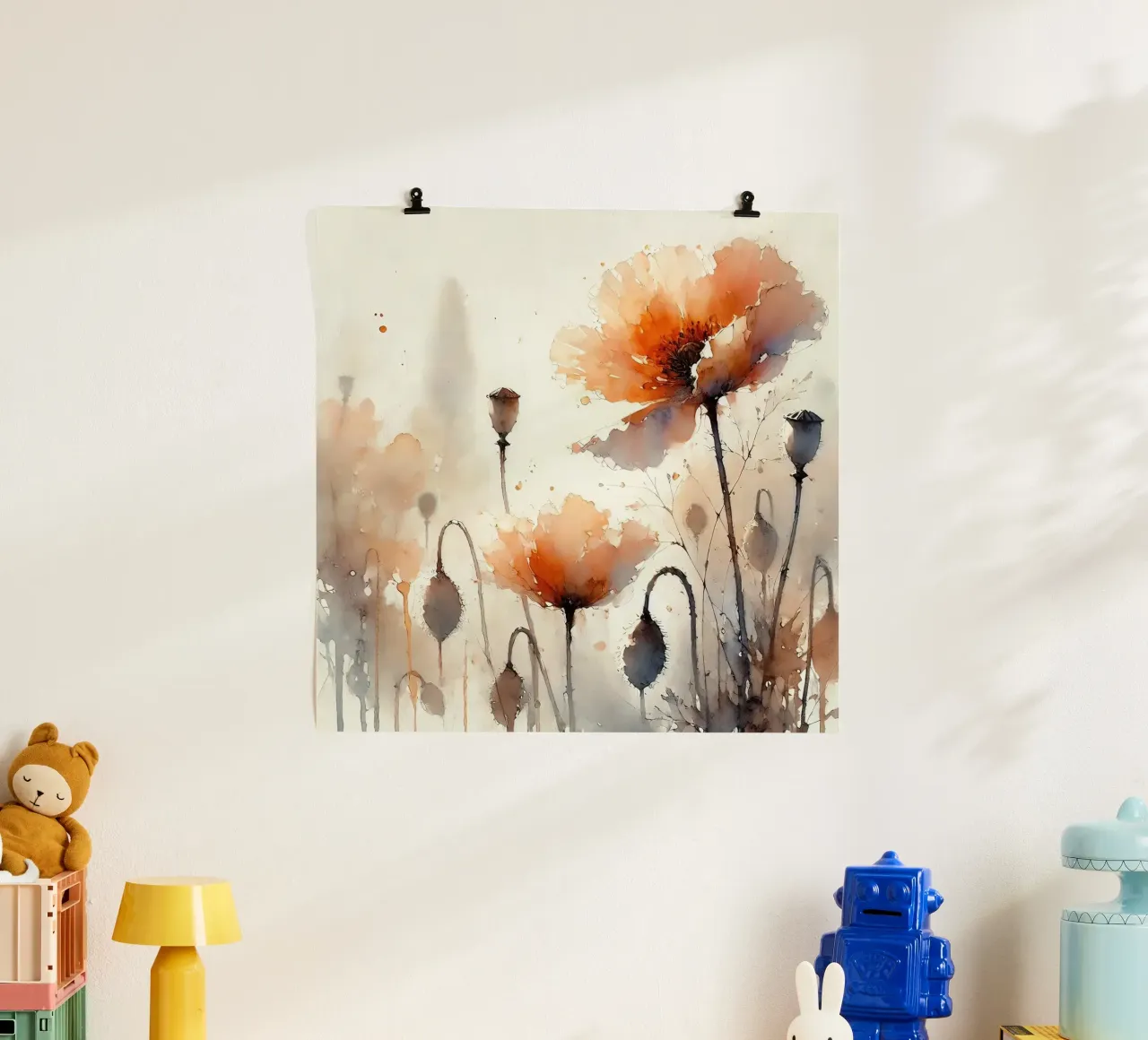 Composizione di papaveri da sogno carta hahnemühle da Chromatic Fusion Studio