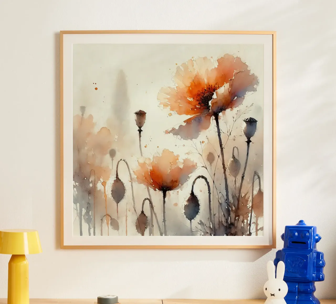 Composizione di papaveri da sogno carta hahnemühle da Chromatic Fusion Studio