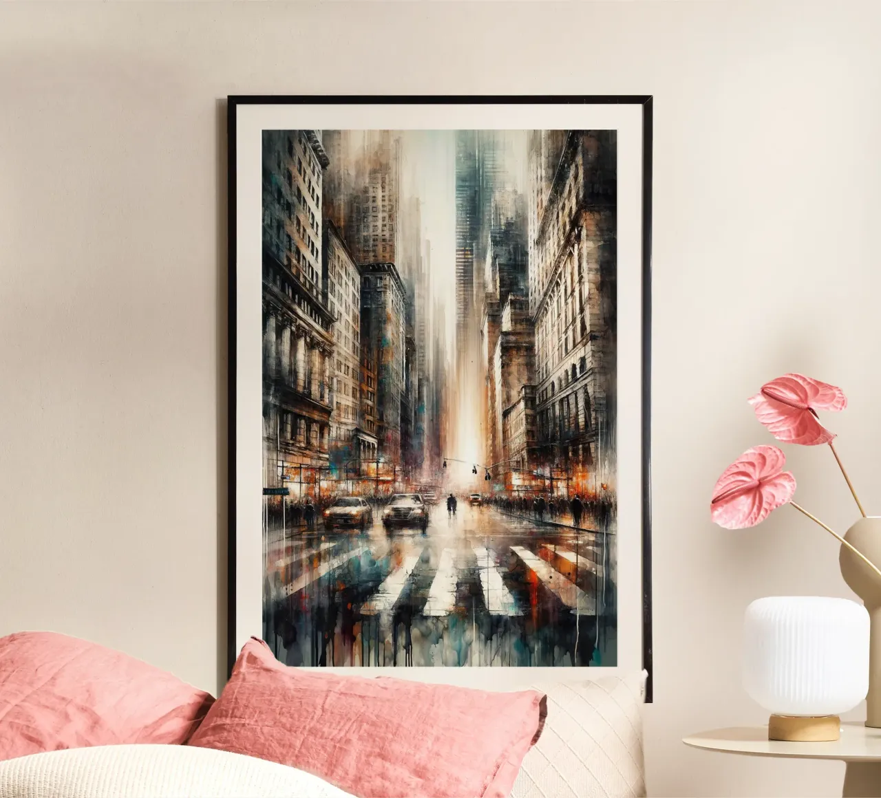 Dynamic Cityscape Vibe Poster von Chromatic Fusion Studio