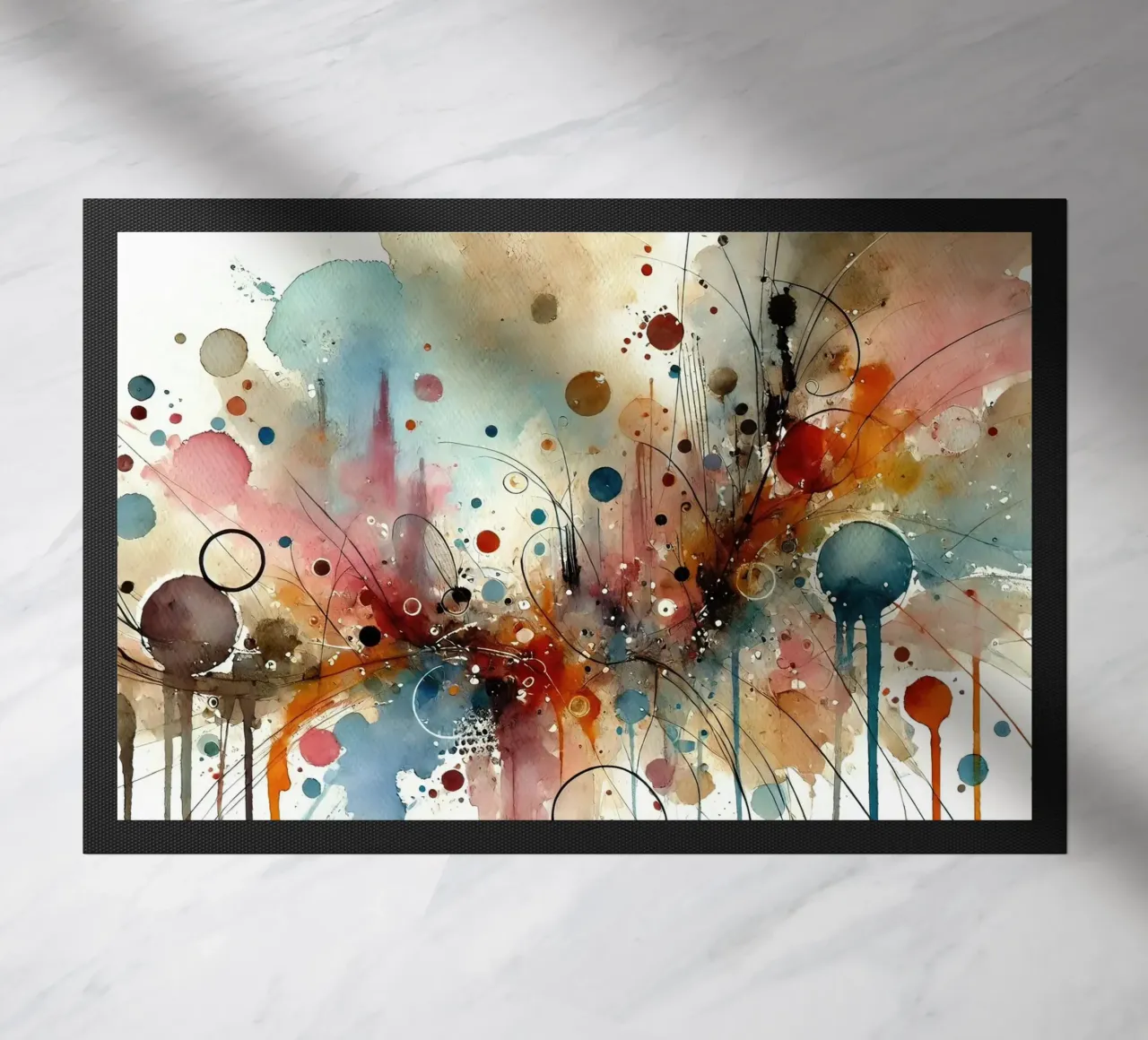 Dynamische Farbexplosion Fußmatte von Chromatic Fusion Studio