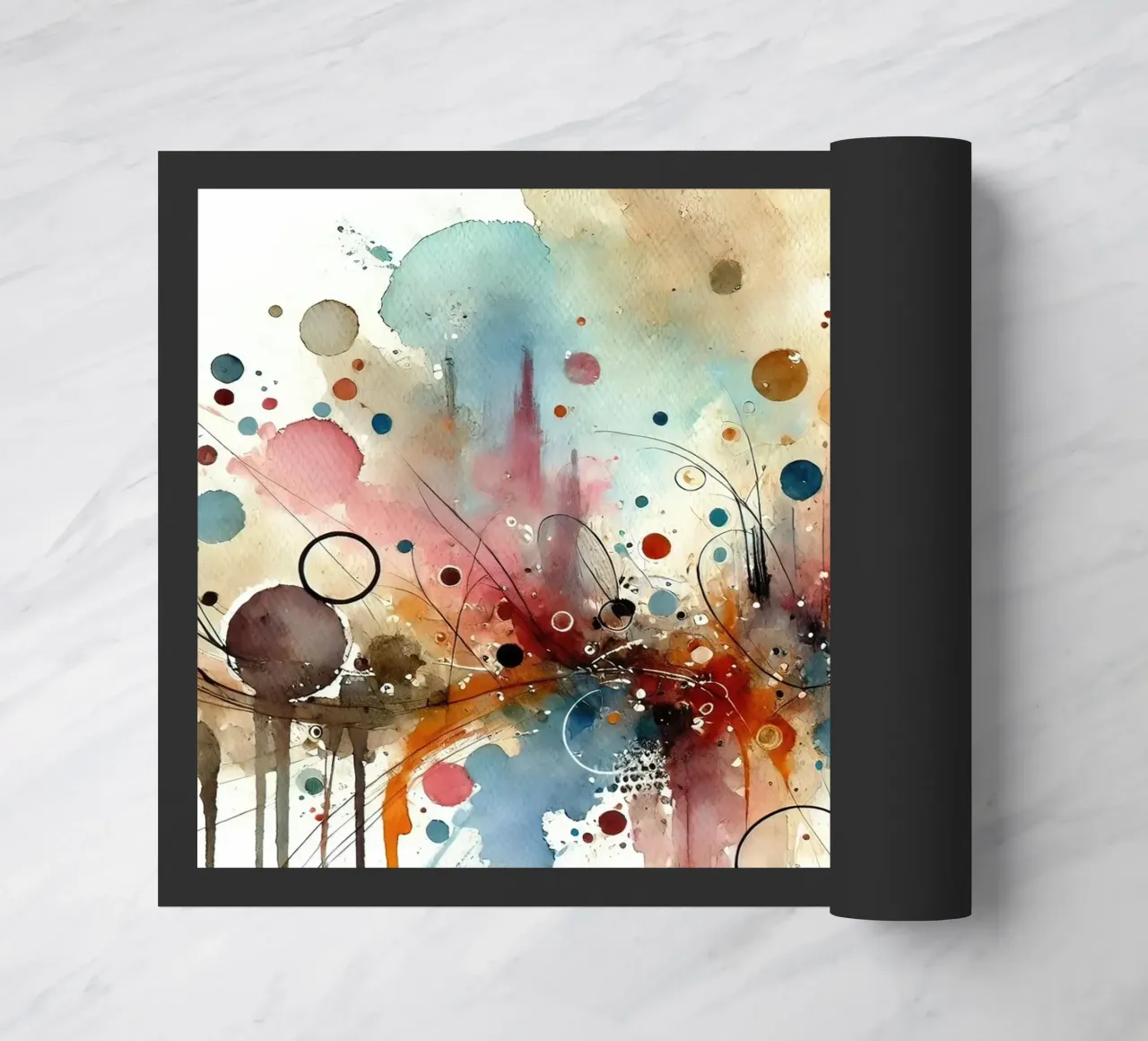 Dynamische Farbexplosion Fußmatte von Chromatic Fusion Studio