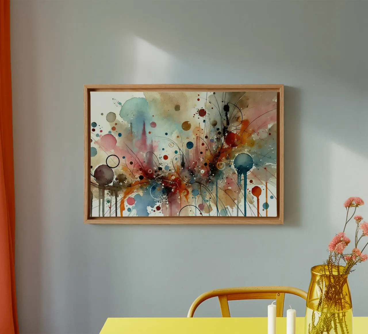 Dynamische verfexplosie canvas met Baklijst van Chromatic Fusion Studio