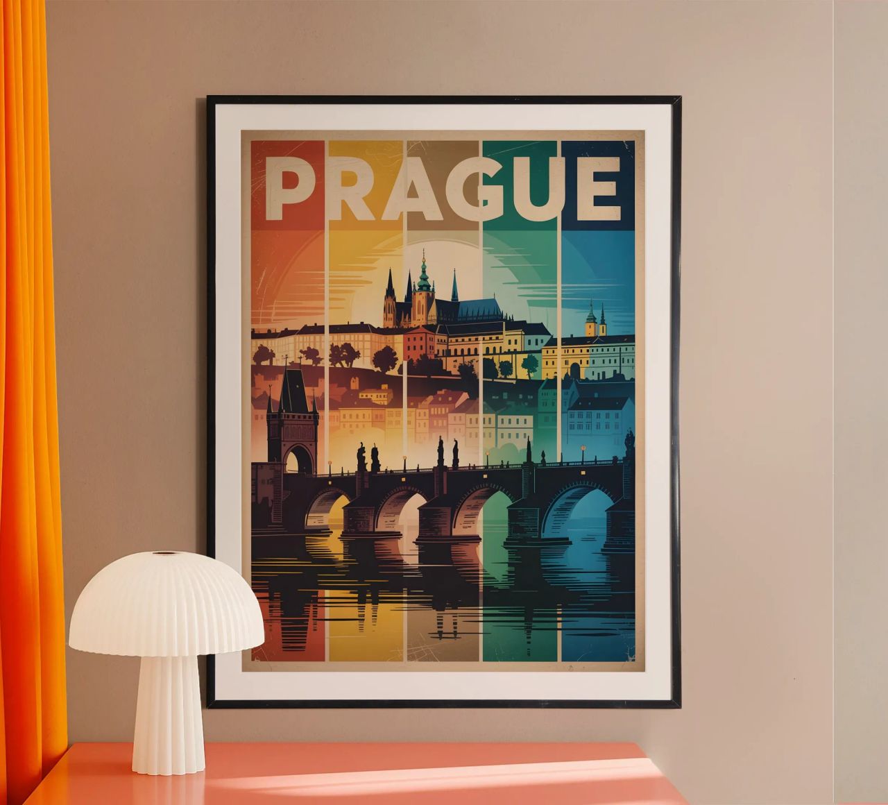 Prag vintage Kunst poster de Vintage Travel Art