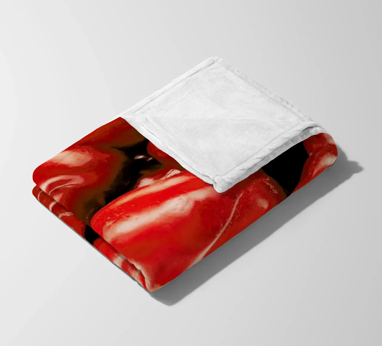Paprika Love fleece blanket by Sebastian Hilgetag