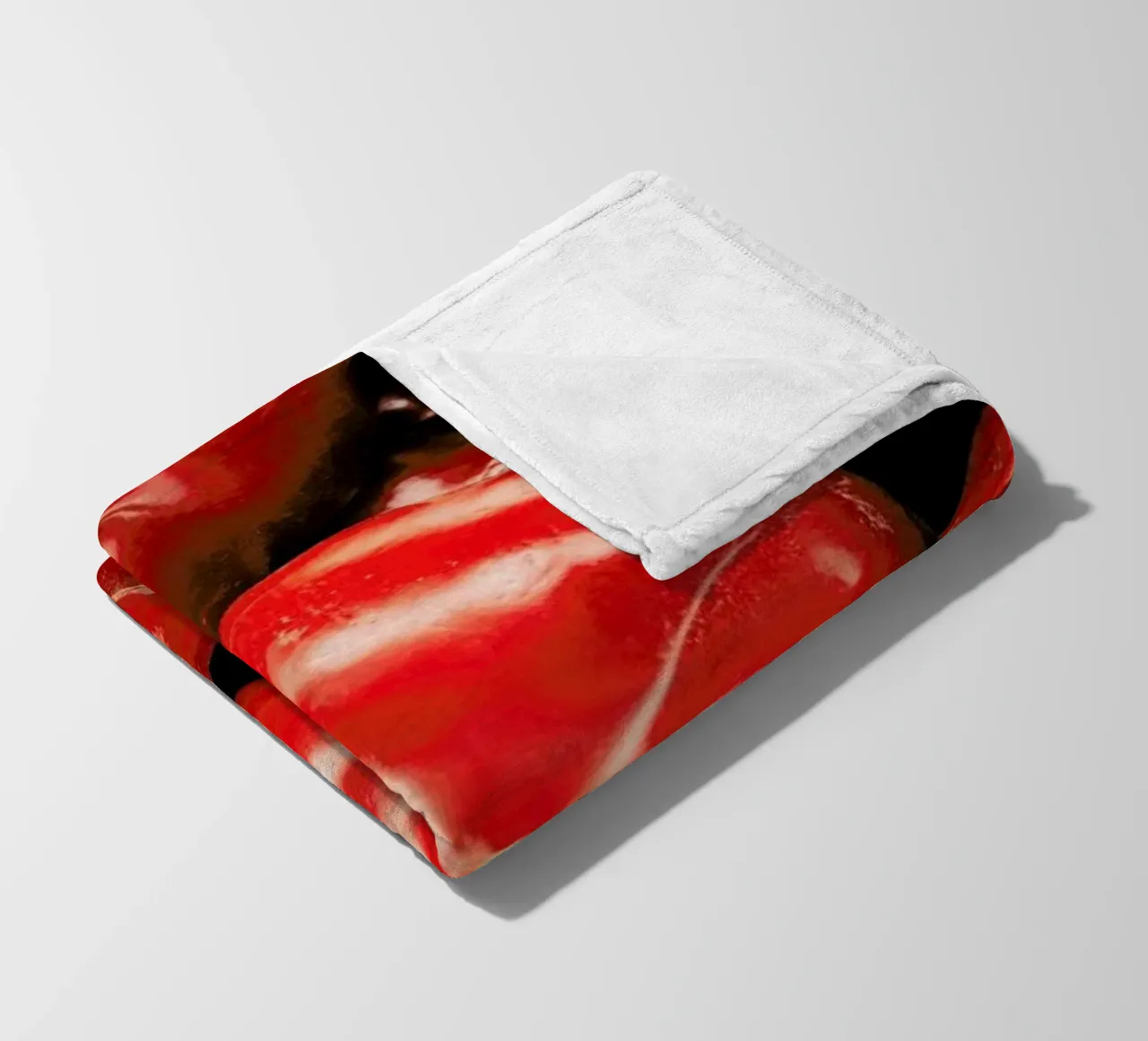 Paprika Love fleece blanket by Sebastian Hilgetag
