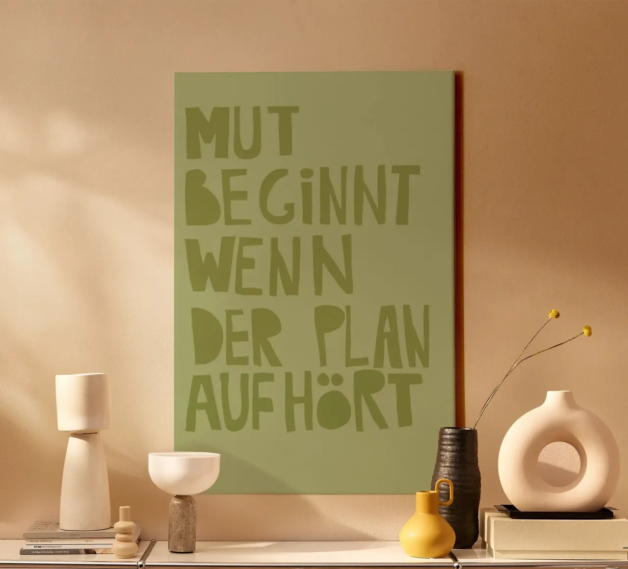 Mut beginnt wenn der Plan aufhört canvas by fraeuleinvonfuchs