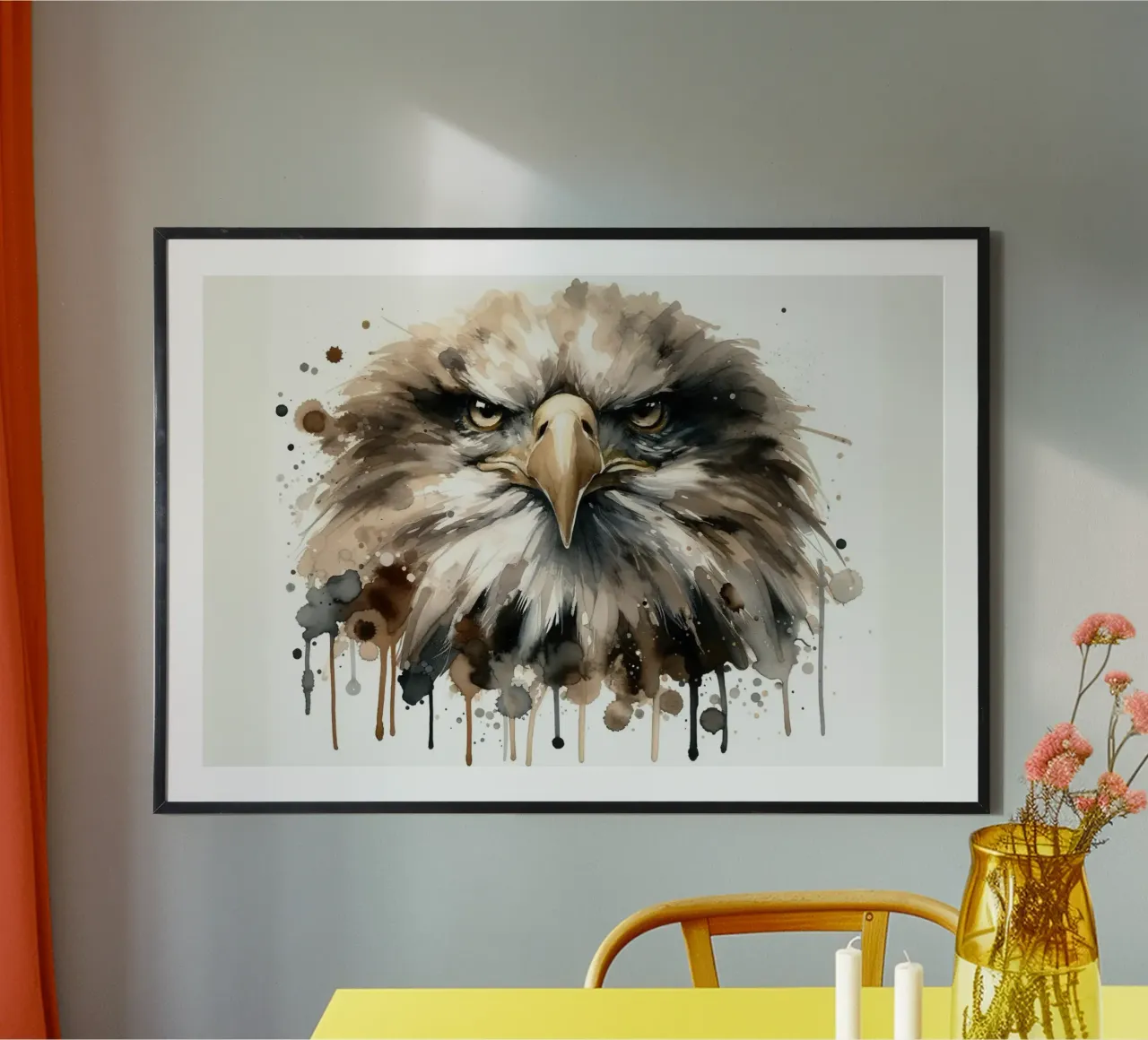 Eagle's Gaze Echoing Through Soft Hues hahnemühle by Chromatic Fusion Studio