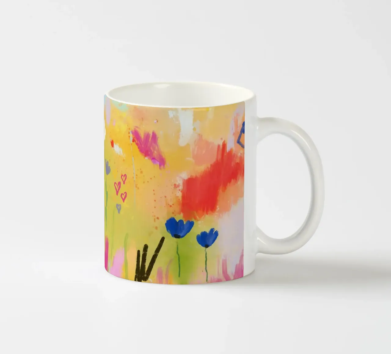 Abstrakte Blüten in Sommerlaune - Lovebloom tazza in ceramica da Petra Lang