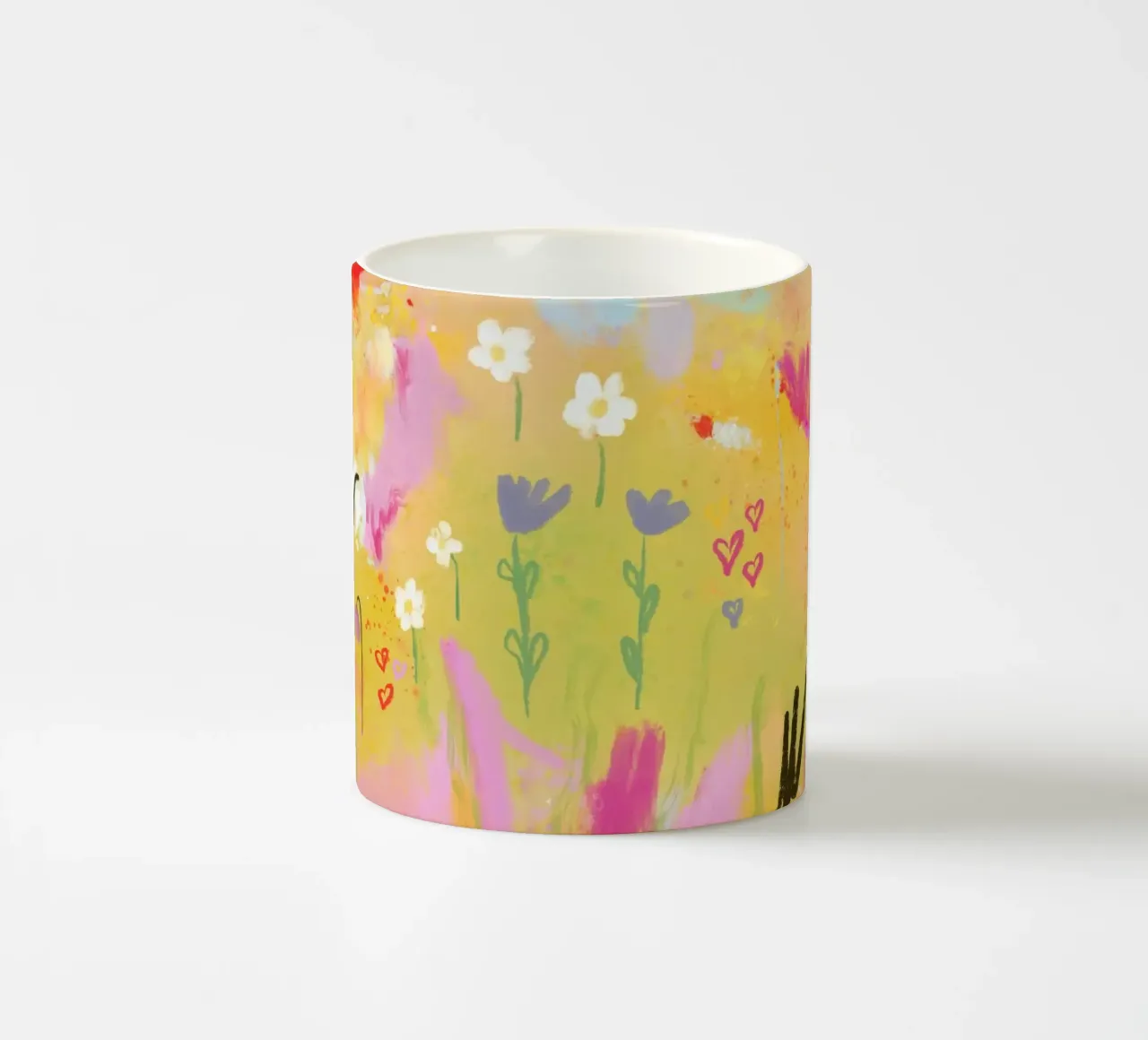 Abstrakte Blüten in Sommerlaune - Lovebloom tazza in ceramica da Petra Lang