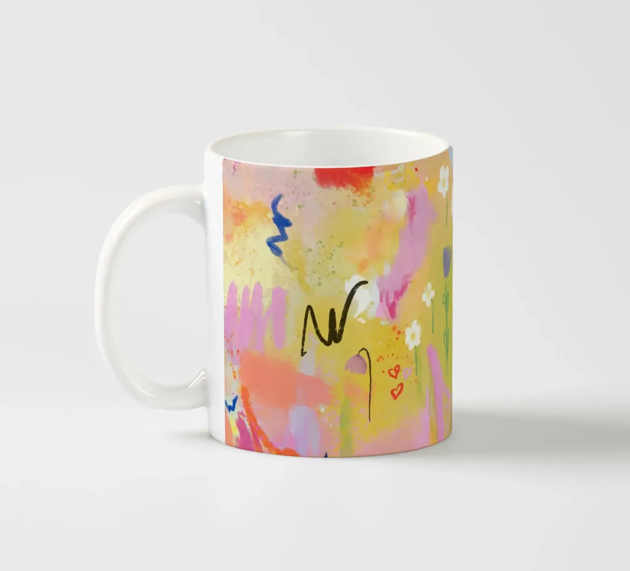 Abstrakte Blüten in Sommerlaune - Lovebloom tazza in ceramica da Petra Lang