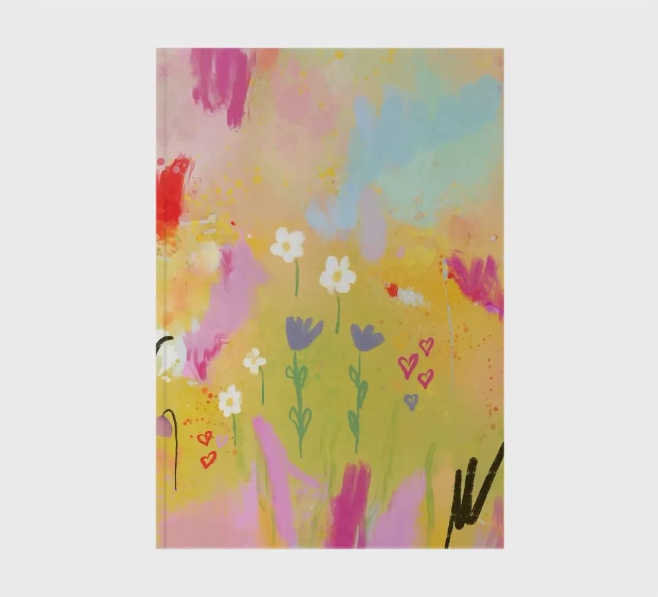 Abstrakte Blüten in Sommerlaune - Lovebloom notebook by Petra Lang