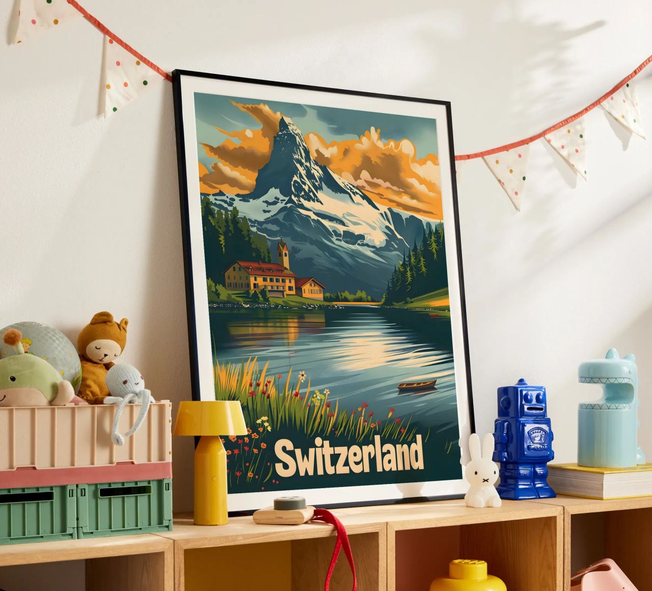Schweiz vintage Reiseposter Poster von Vintage Travel Art