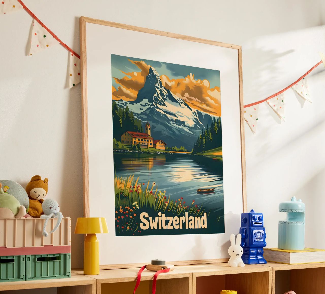 Schweiz vintage Reiseposter Poster von Vintage Travel Art