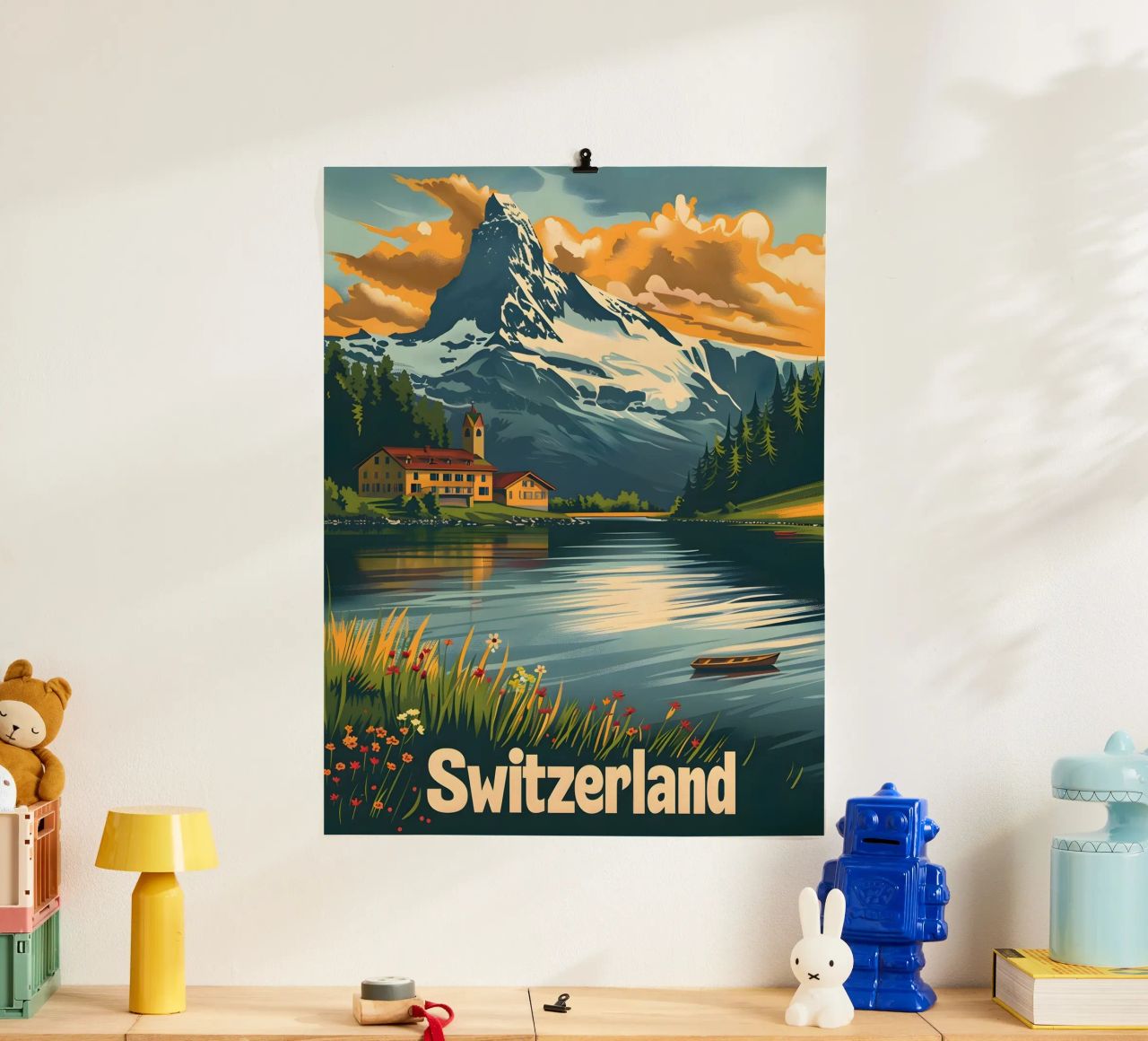 Schweiz vintage Reiseposter Poster von Vintage Travel Art