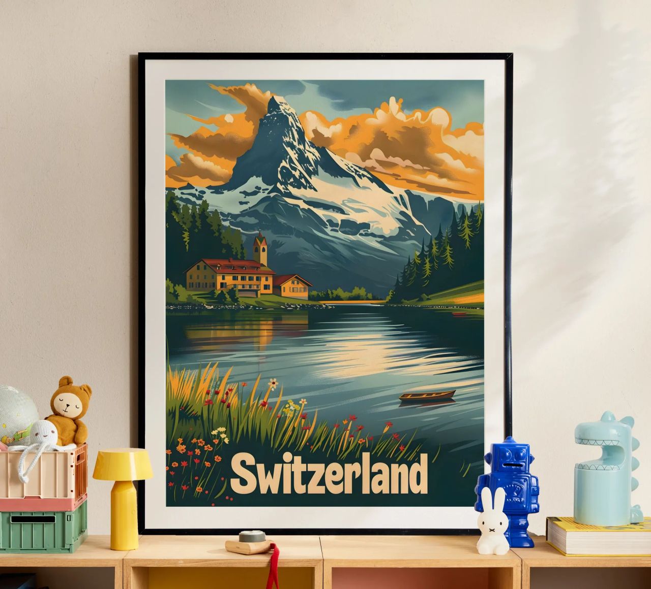 Schweiz vintage Reiseposter Poster von Vintage Travel Art