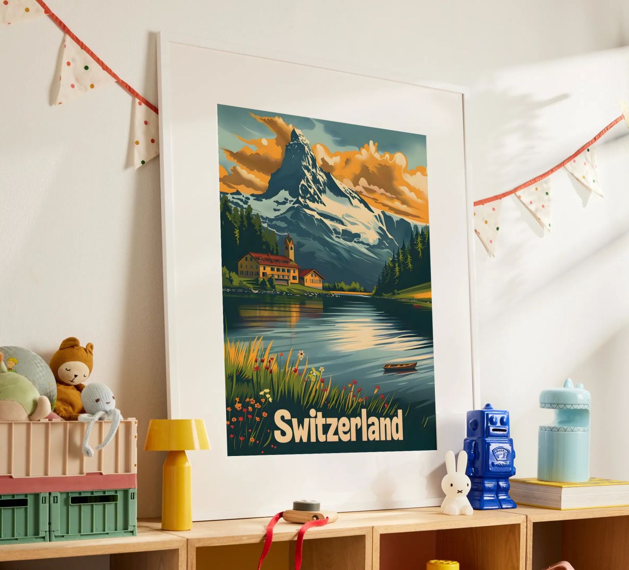 Schweiz vintage Reiseposter Poster von Vintage Travel Art
