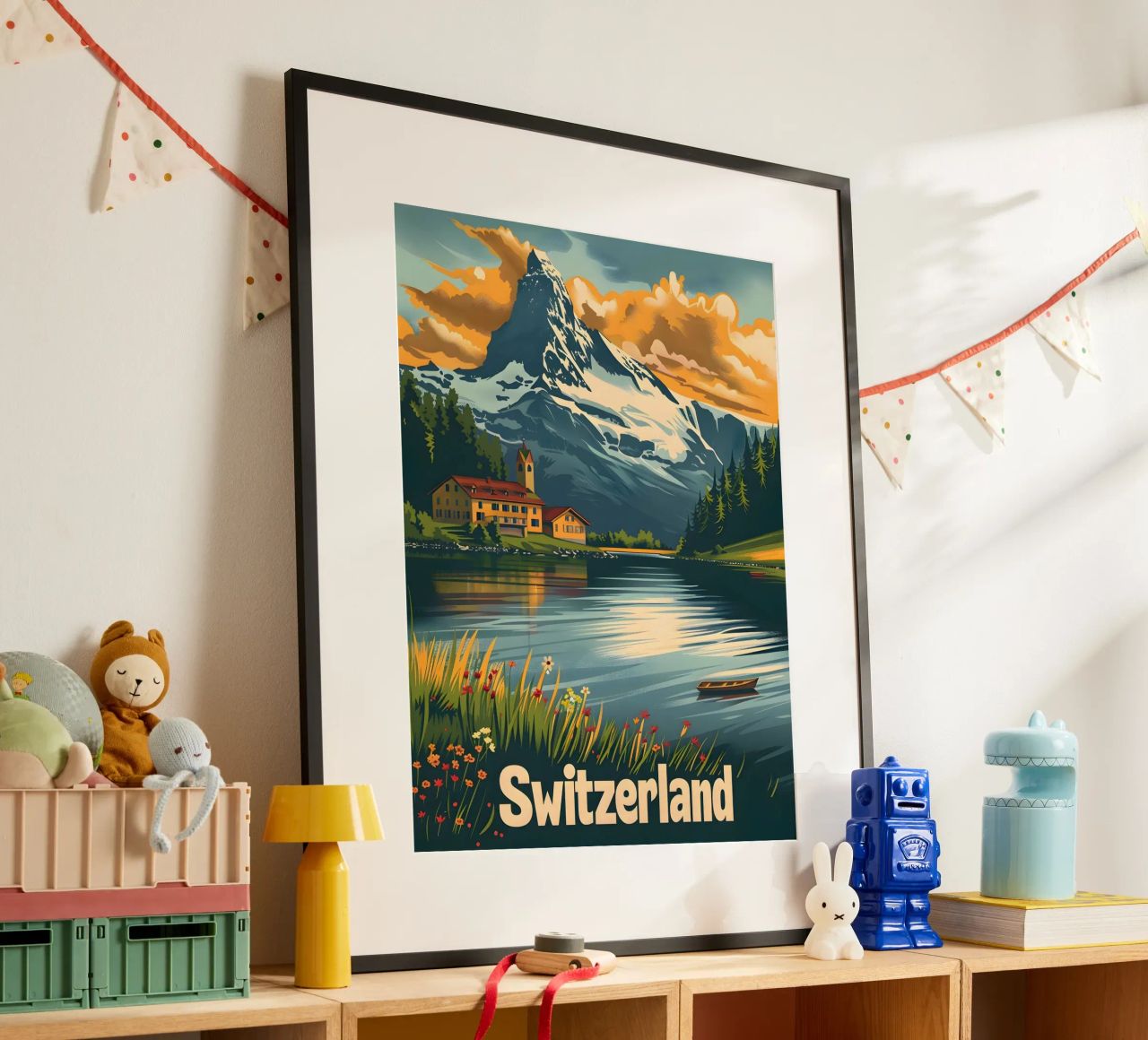 Schweiz vintage Reiseposter Poster von Vintage Travel Art