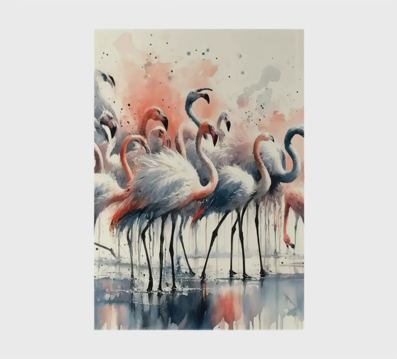 Elegance of Flamingos at Rest notebook by Chromatic Fusion Studio