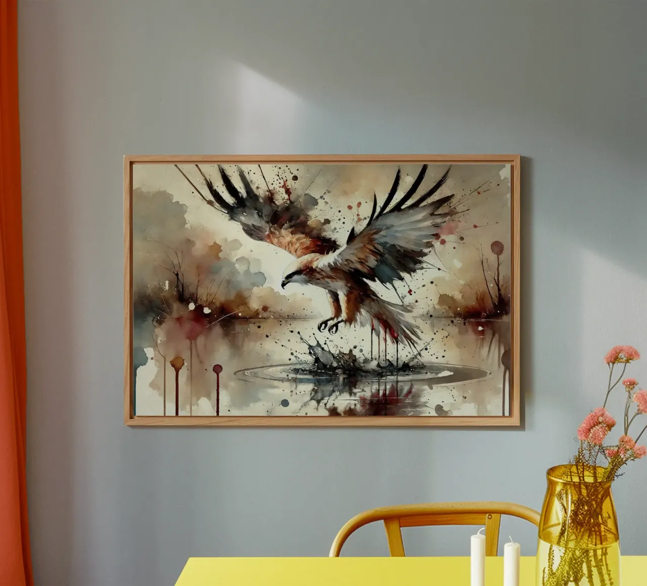 Elegant Avian Splash alu-dibond by Chromatic Fusion Studio