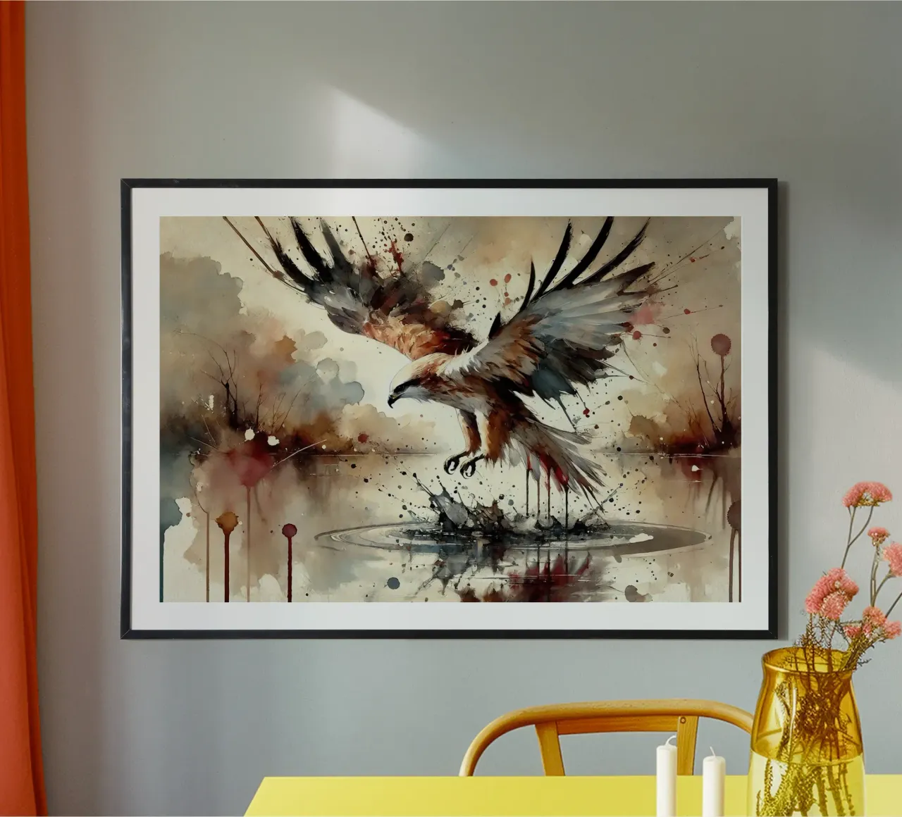 Elegant Avian Splash hahnemühle by Chromatic Fusion Studio