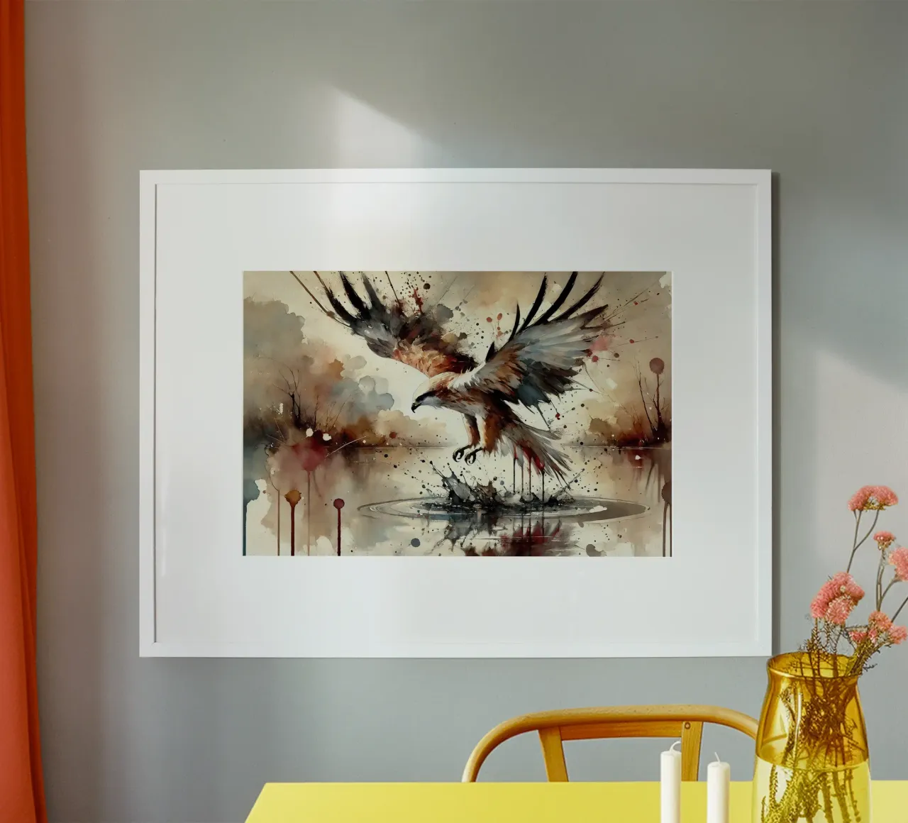 Elegant Avian Splash hahnemühle by Chromatic Fusion Studio