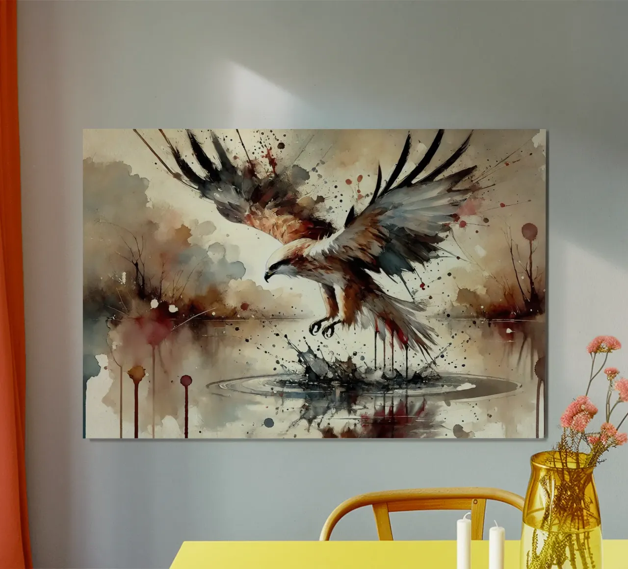 Elegant Avian Splash hahnemühle by Chromatic Fusion Studio