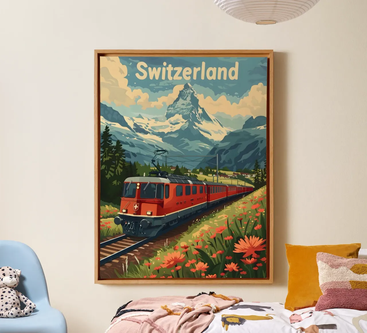Schweiz Reiseposter tela da Vintage Travel Art