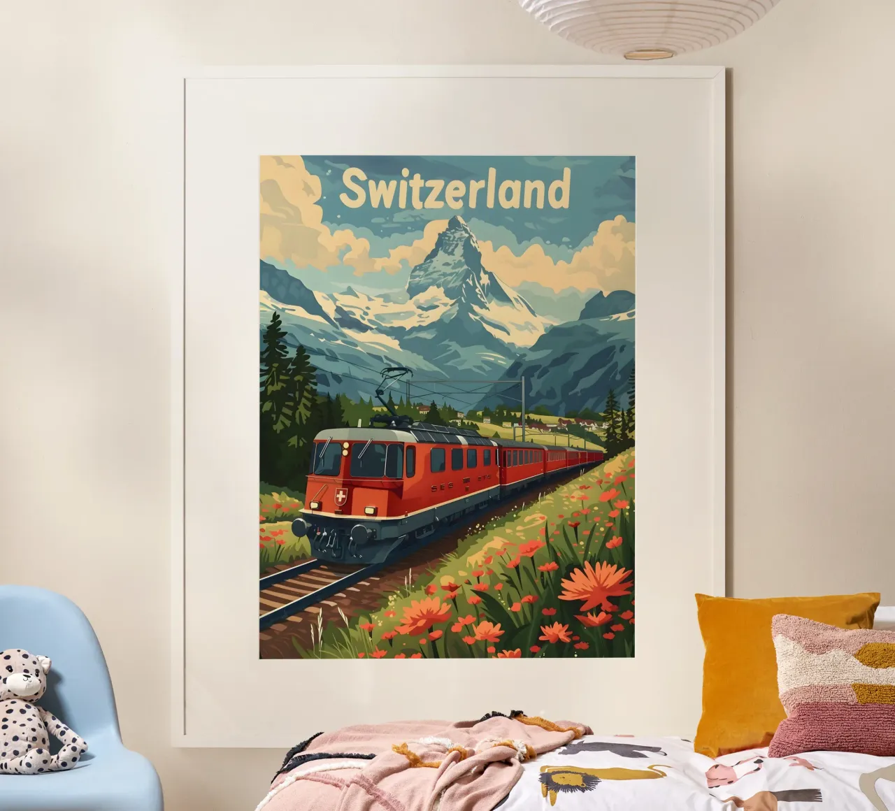 Schweiz Reiseposter Poster von Vintage Travel Art