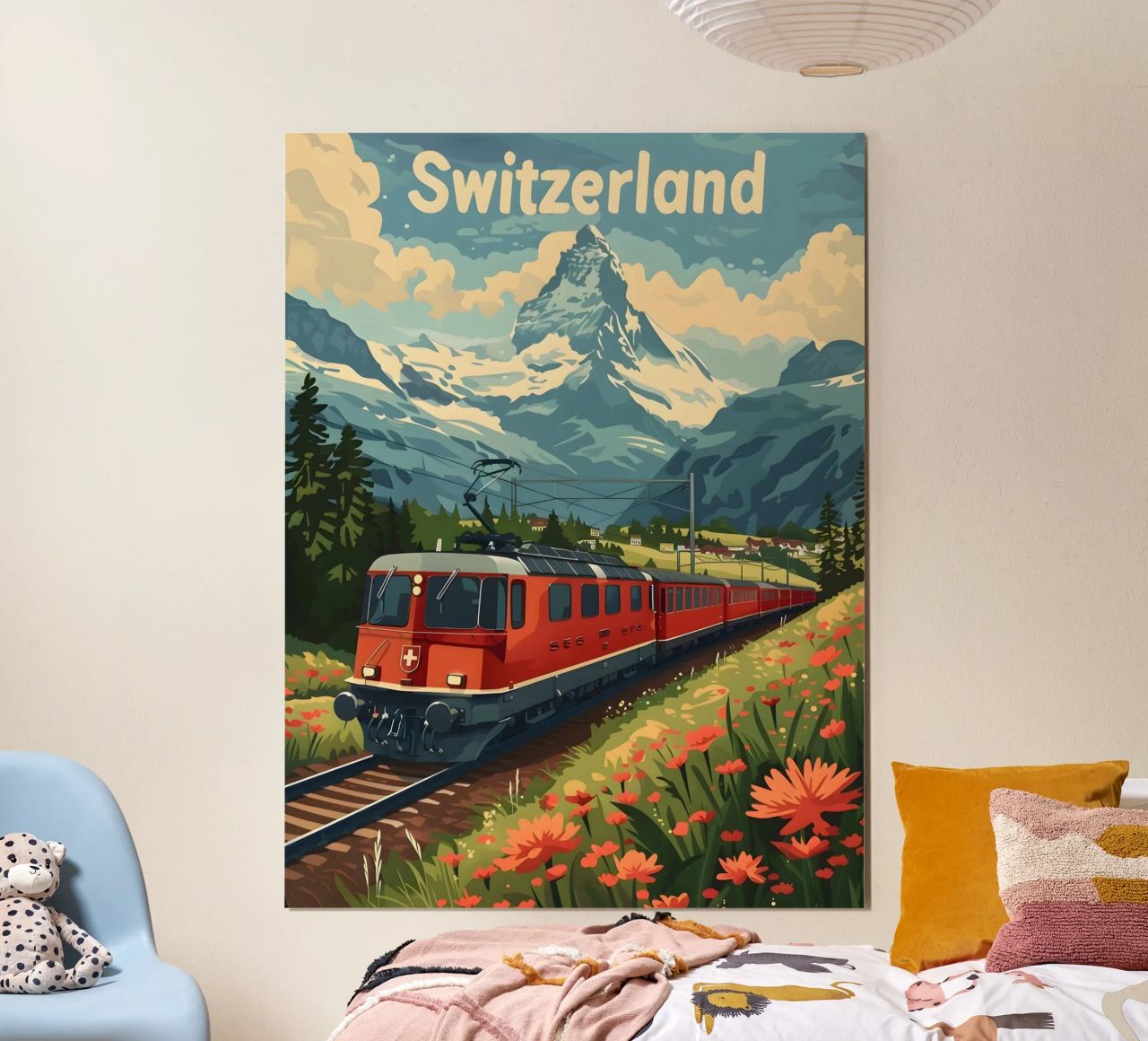 Schweiz Reiseposter Poster von Vintage Travel Art