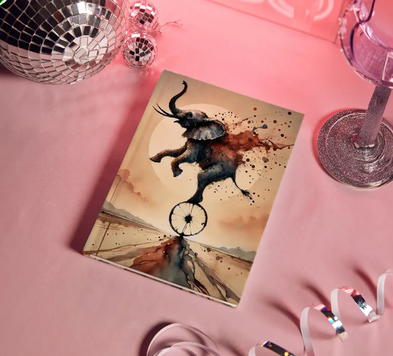 Elephant Balancing Act notebook by Chromatic Fusion Studio