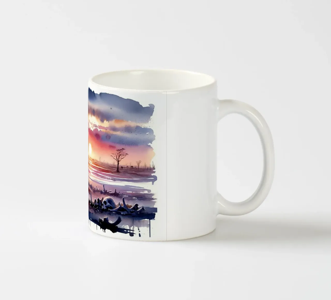 Elefantenpfad der Dämmerung Keramik Tasse von Chromatic Fusion Studio