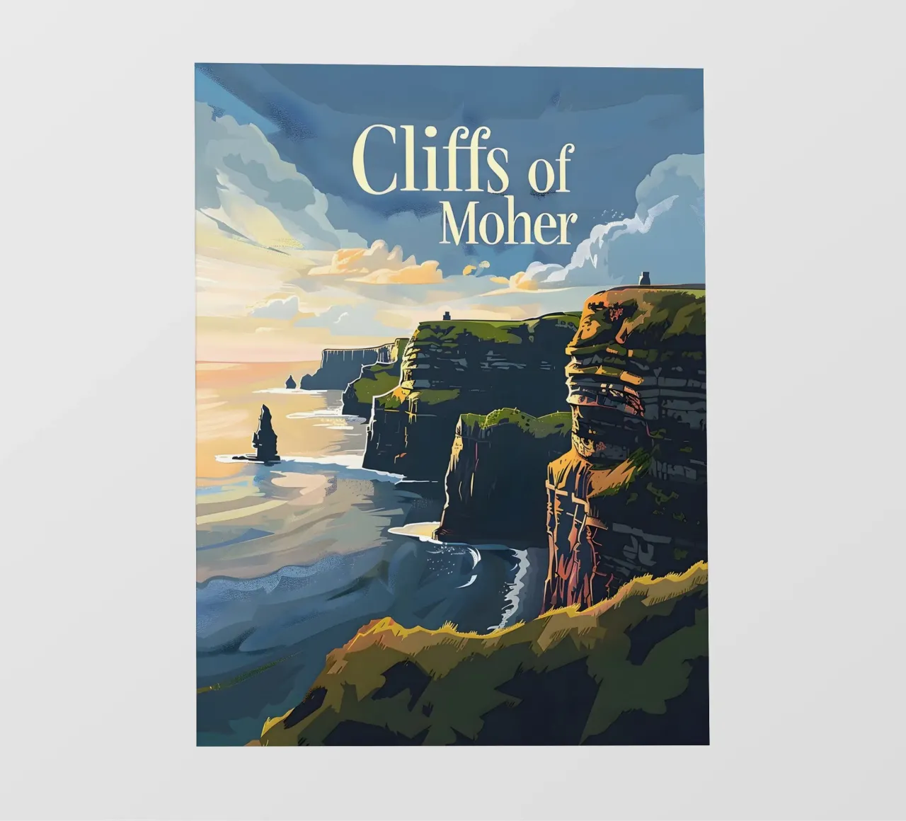 Cliffs of Moher pellicola backlit da Vintage Travel Art
