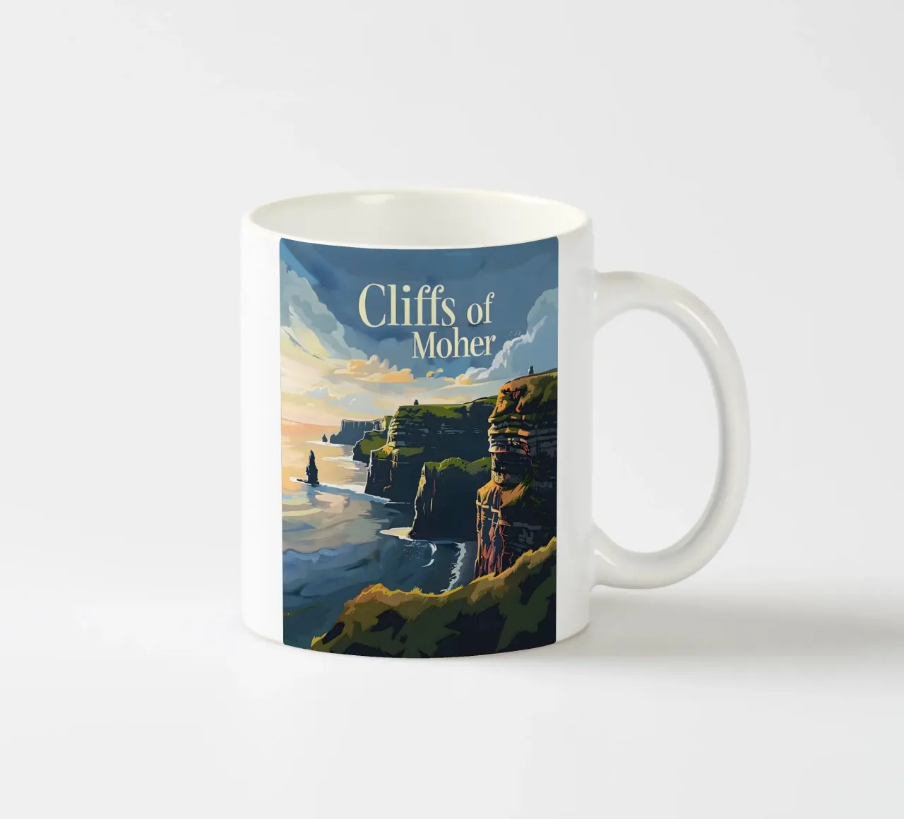 Cliffs of Moher tazza in ceramica da Vintage Travel Art