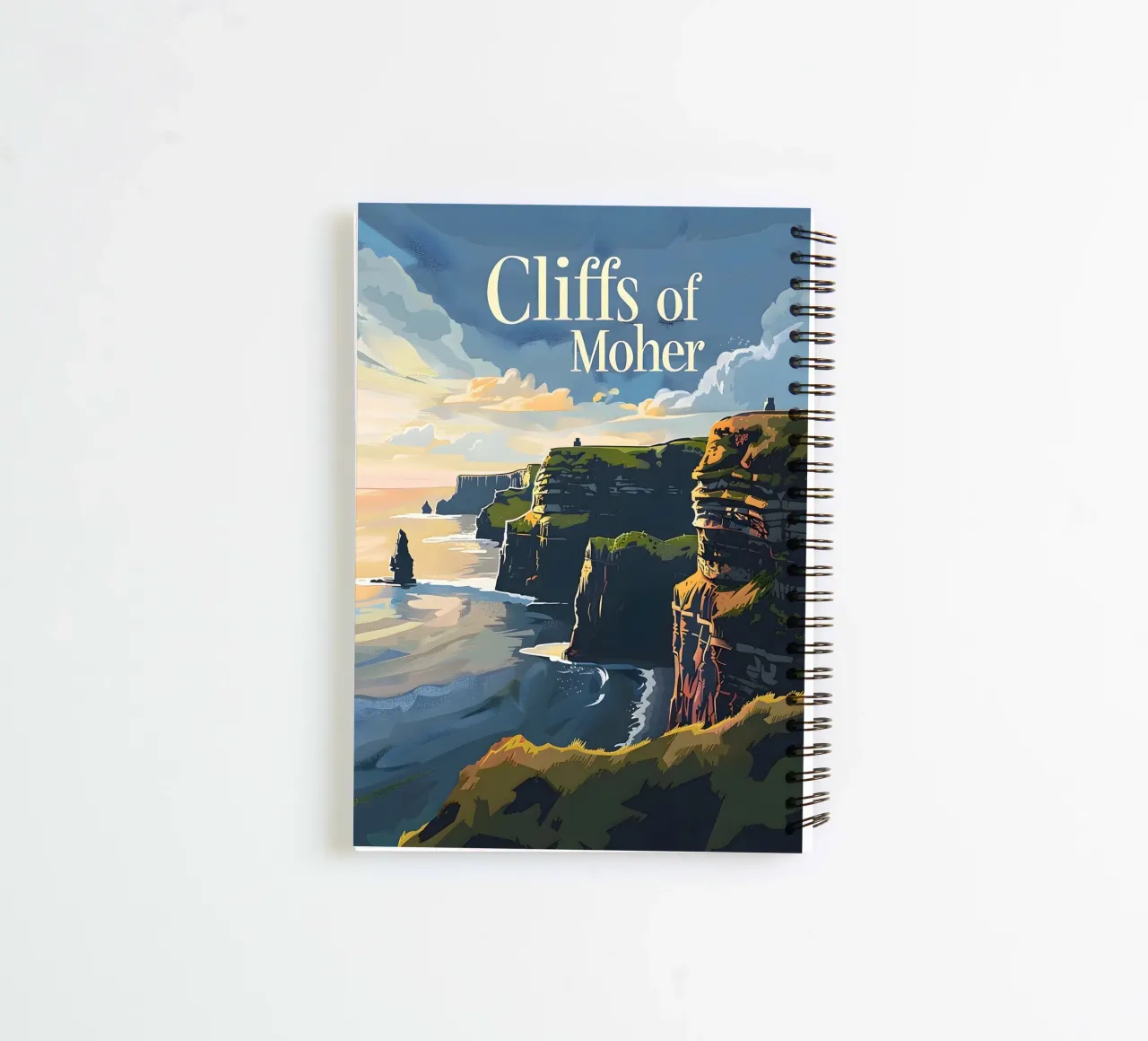 Cliffs of Moher Ringbuch von Vintage Travel Art