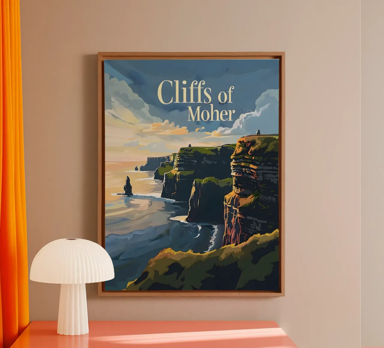 Cliffs of Moher tela da Vintage Travel Art
