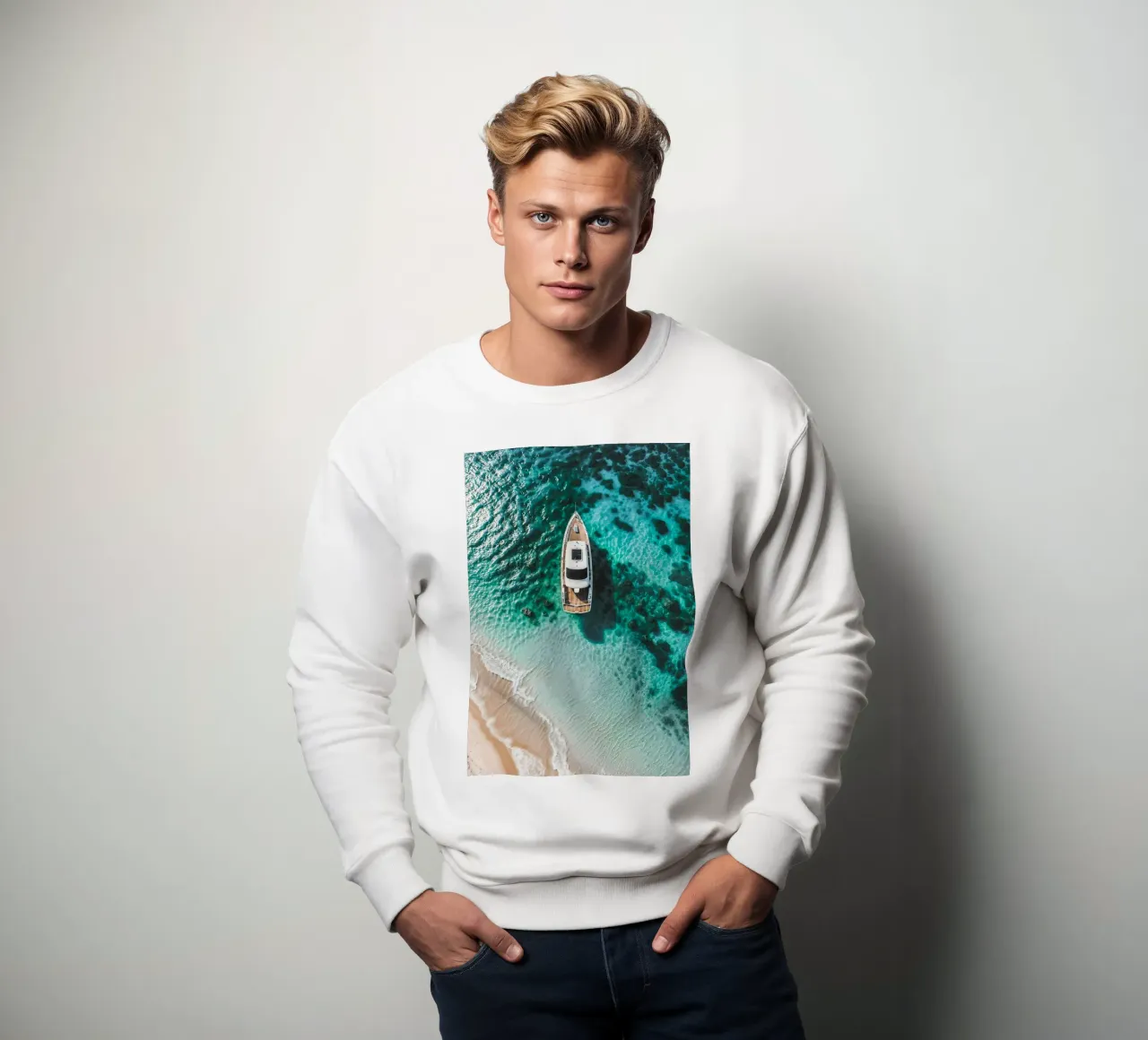 Lost at Azure sweatshirt by BLICKPUNKT