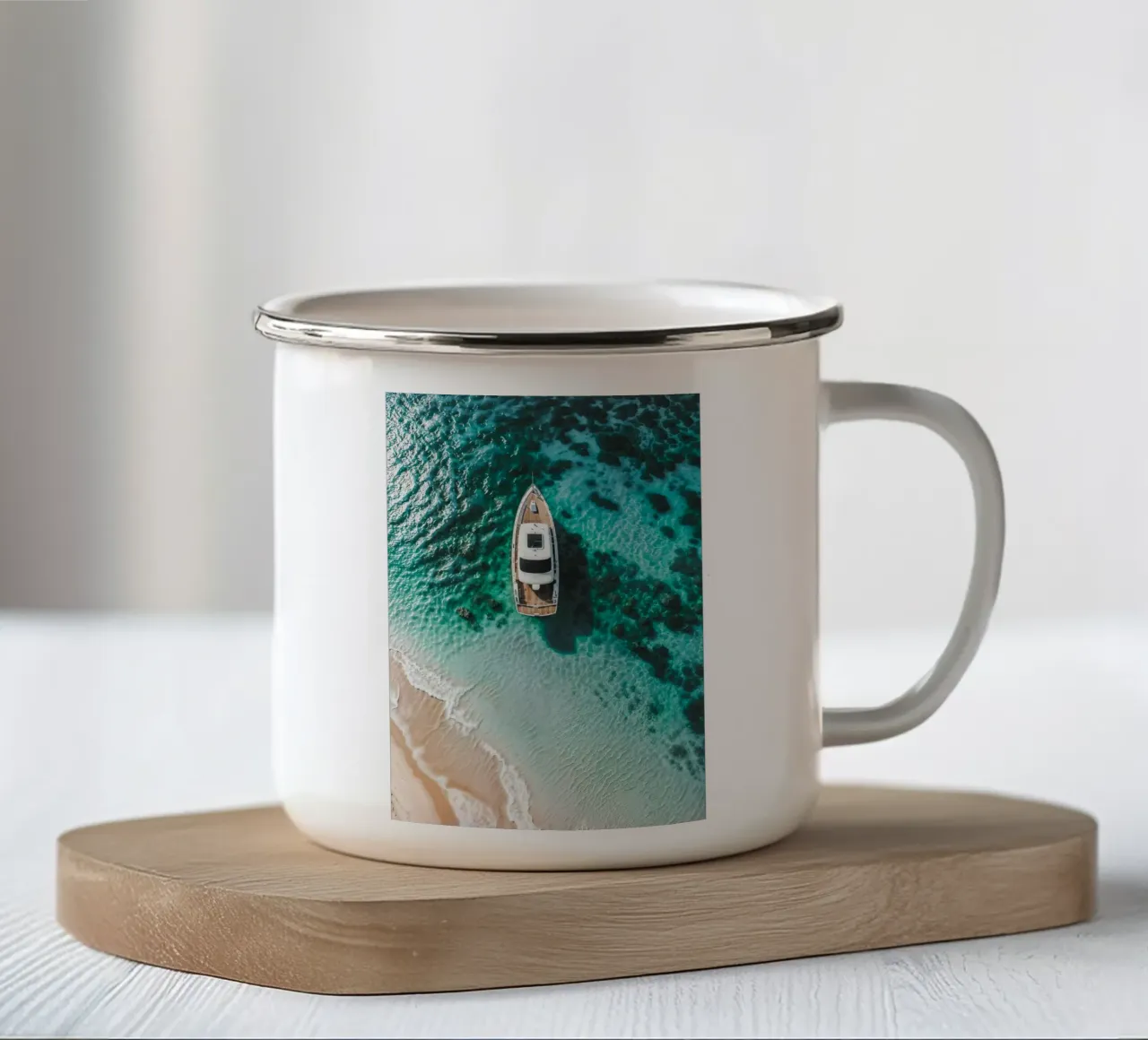 Perso all'Azzurro tazza in smalto da BLICKPUNKT