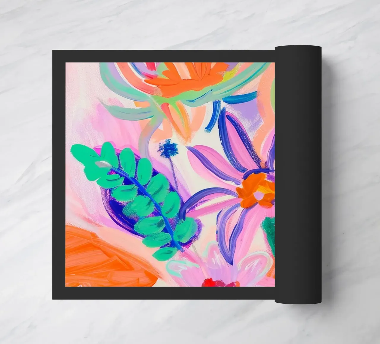 Heldere bloemenprint, abstracte bloemenposter deurmat van Boheme