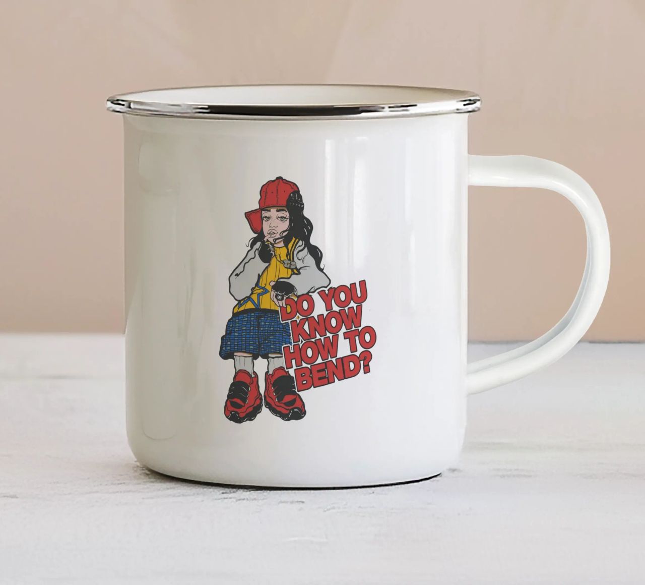 Do You Know - Billie Eilish tazza in smalto da VintageSingerWorld