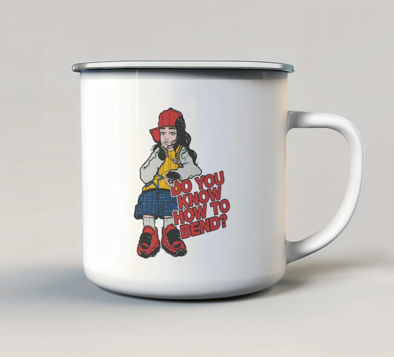 Do You Know - Billie Eilish tazza in smalto da VintageSingerWorld