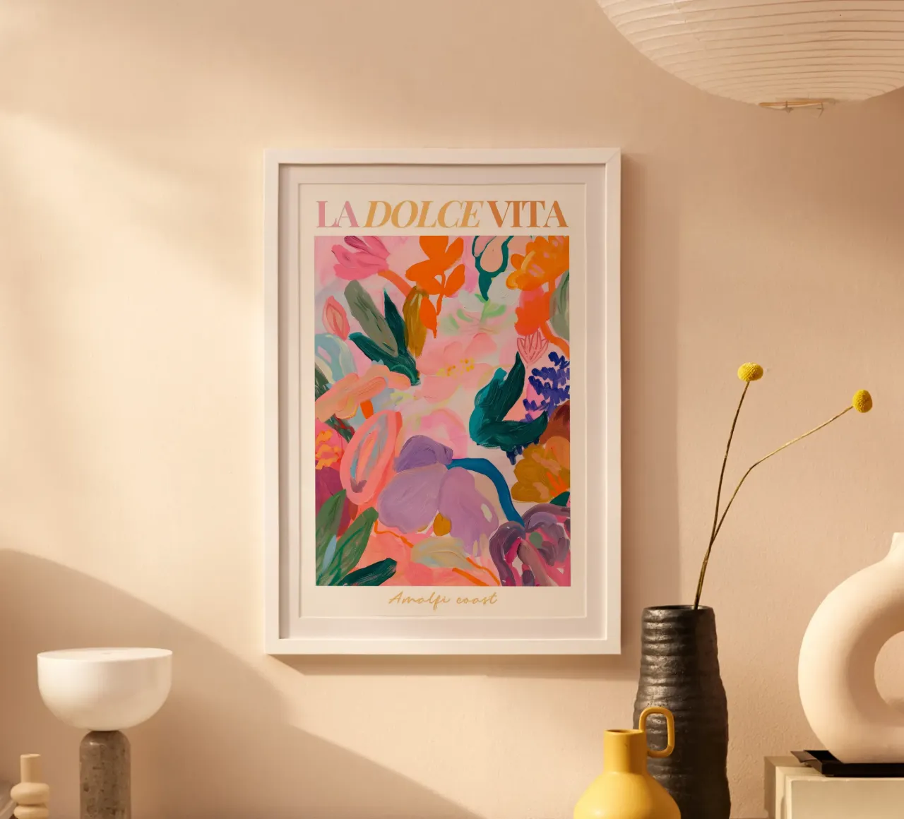 Abstracte bloemenprint, Bloemenposter, Moderne abstracte print poster van Boheme