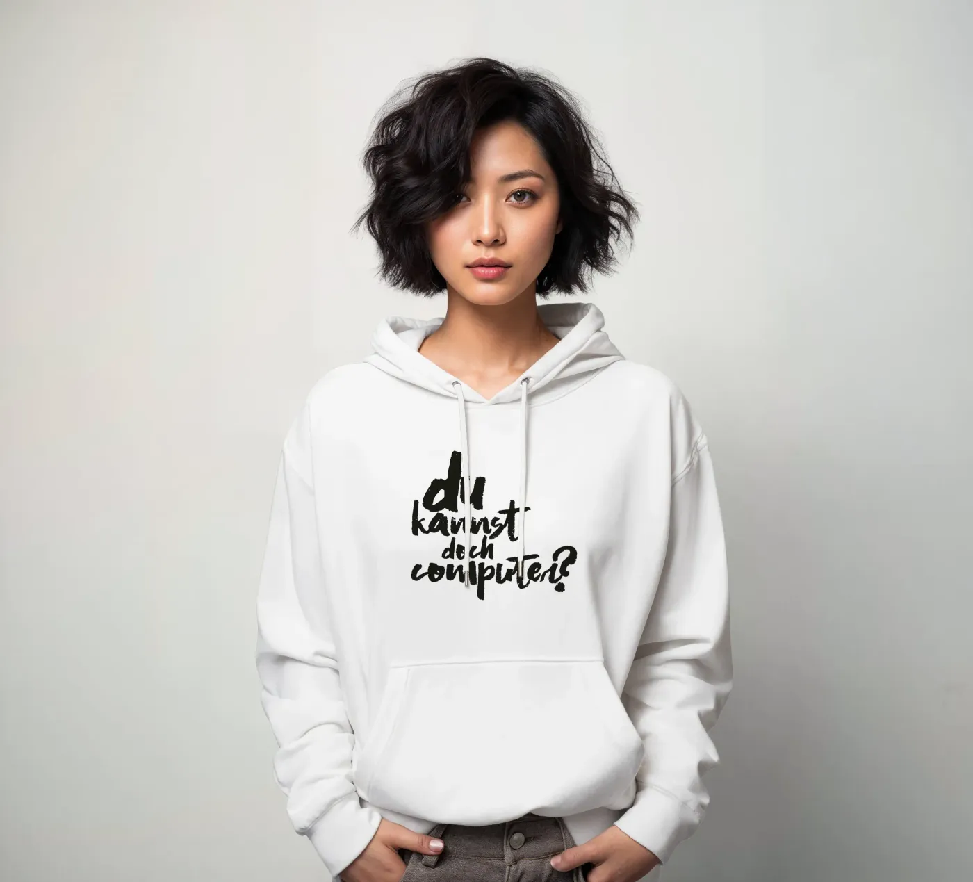 Computer? felpa con cappuccio da Typografik