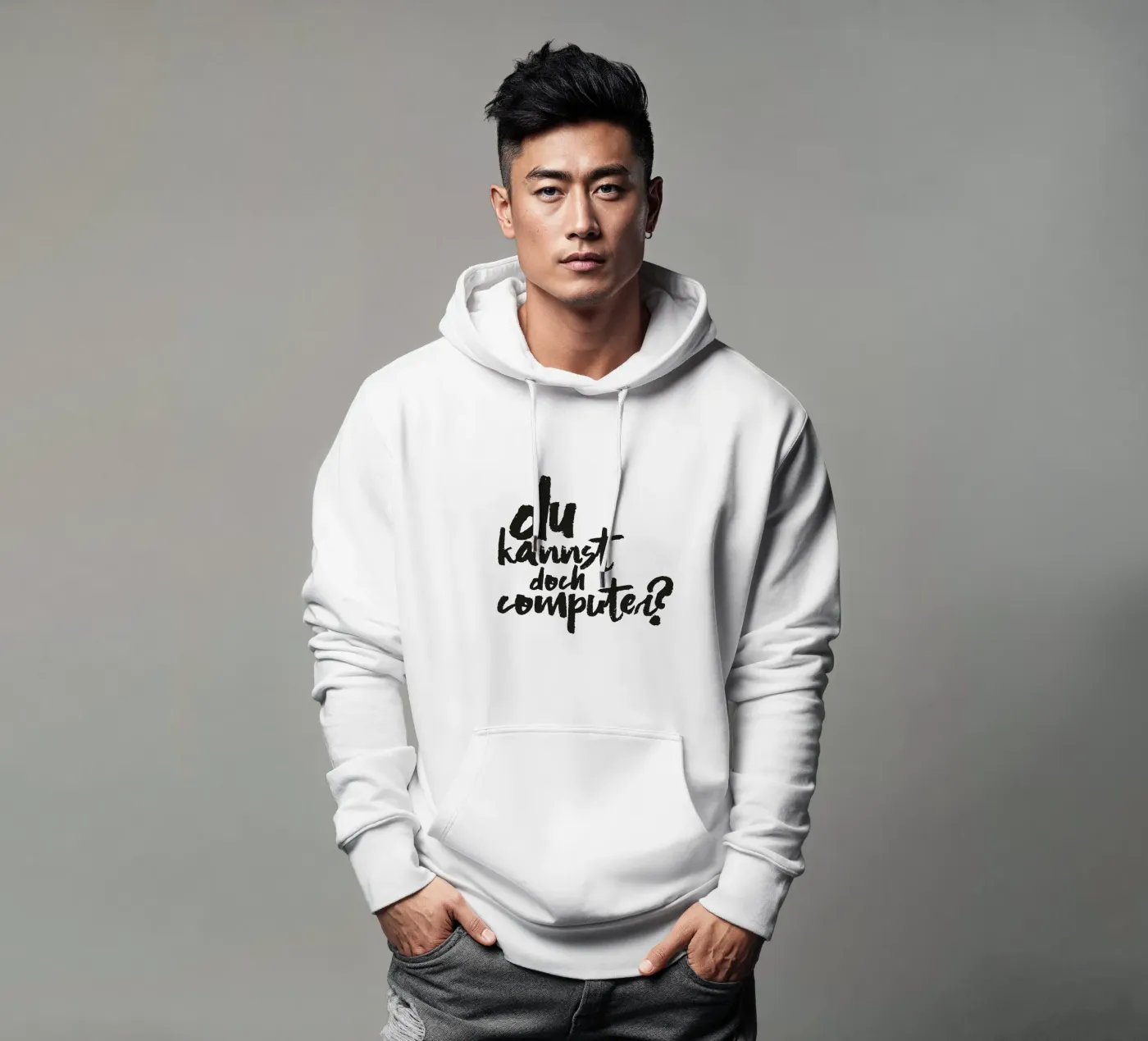 Computer? felpa con cappuccio da Typografik