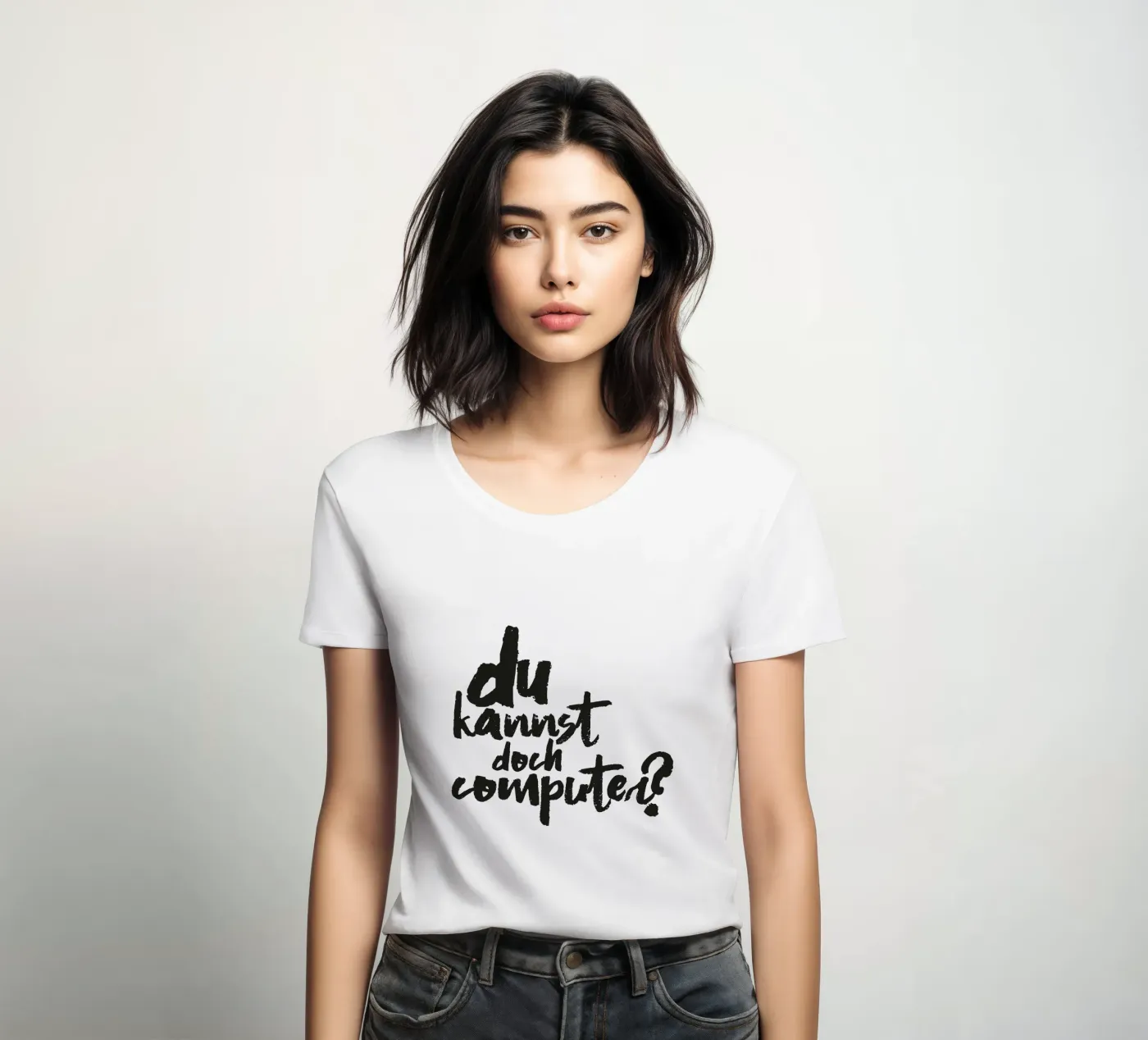 Computer? t-shirt da donna da Typografik