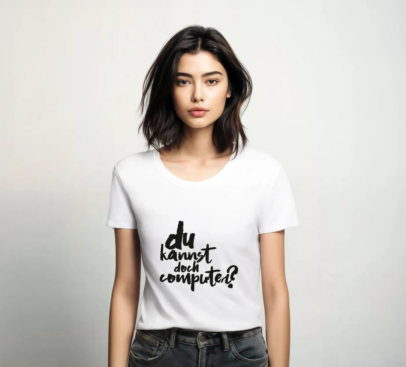 Computer? t-shirt da donna da Typografik