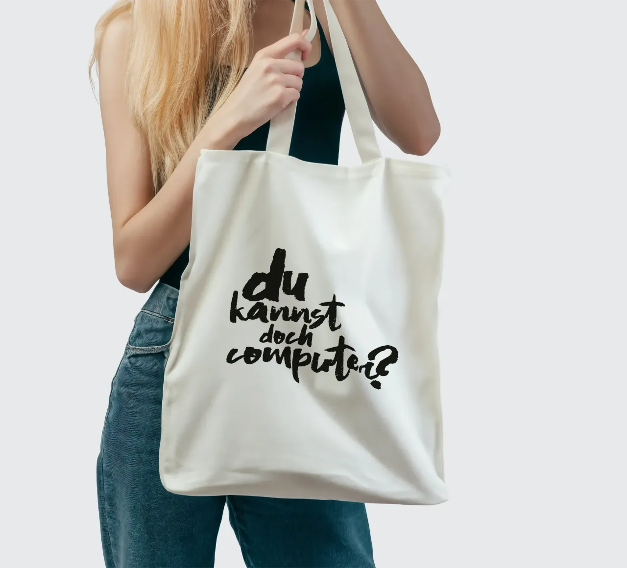 Computer? borsa in juta da Flo Klein