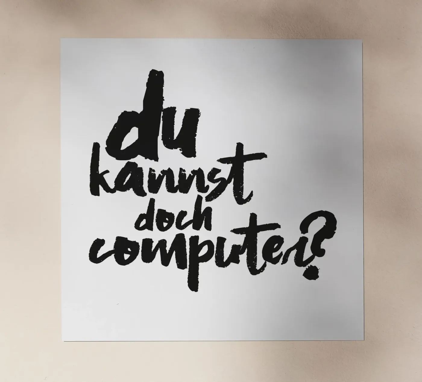 Computer? backlit folie van Typografik
