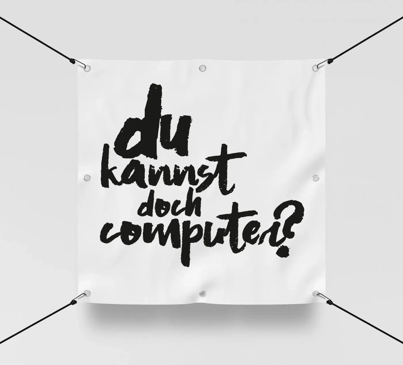 Computer? pvc-zeil van Typografik